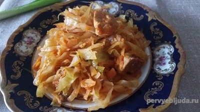 капуста тушеная с мясом