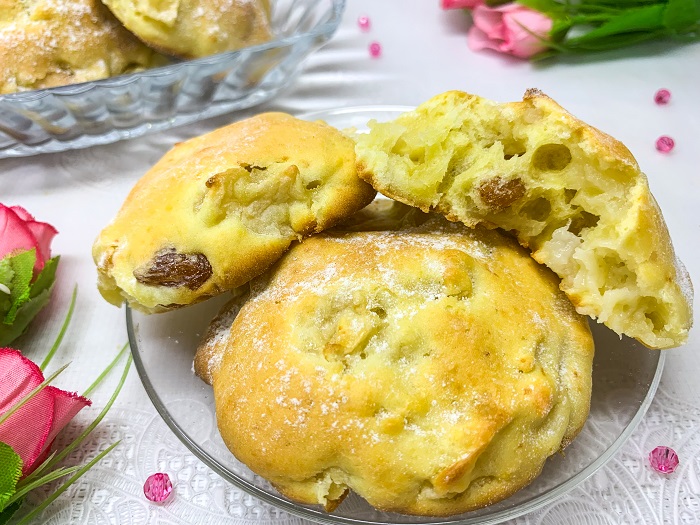 печенье с яблоками и зюмом